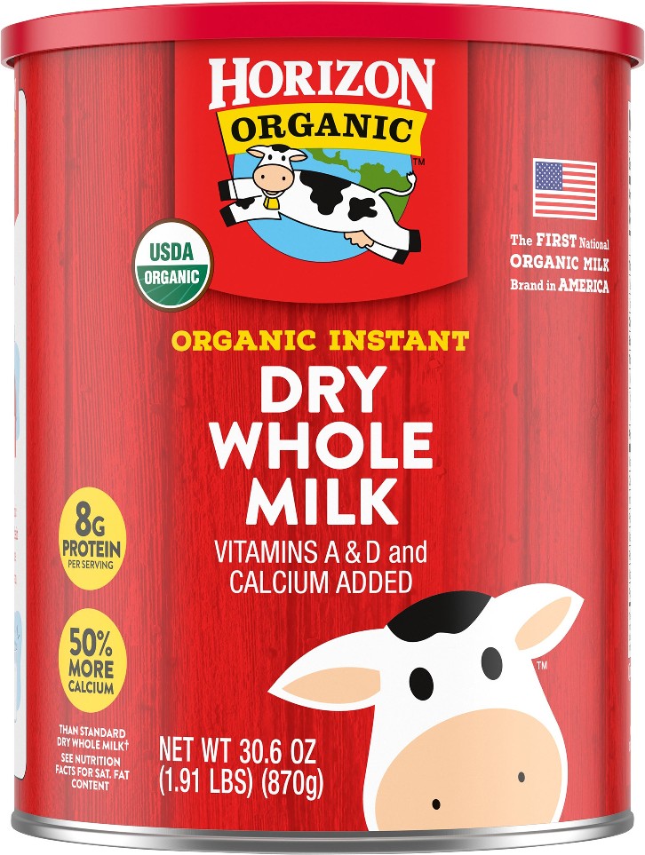 Organic Instant Dry Whole Milk, 30.6 oz, 1 ct