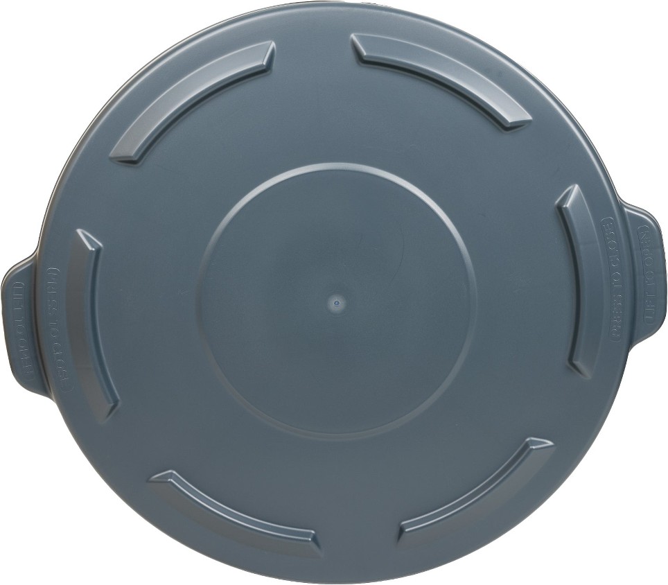 Trash Can Flat Lid, 32 Gallon, Gray