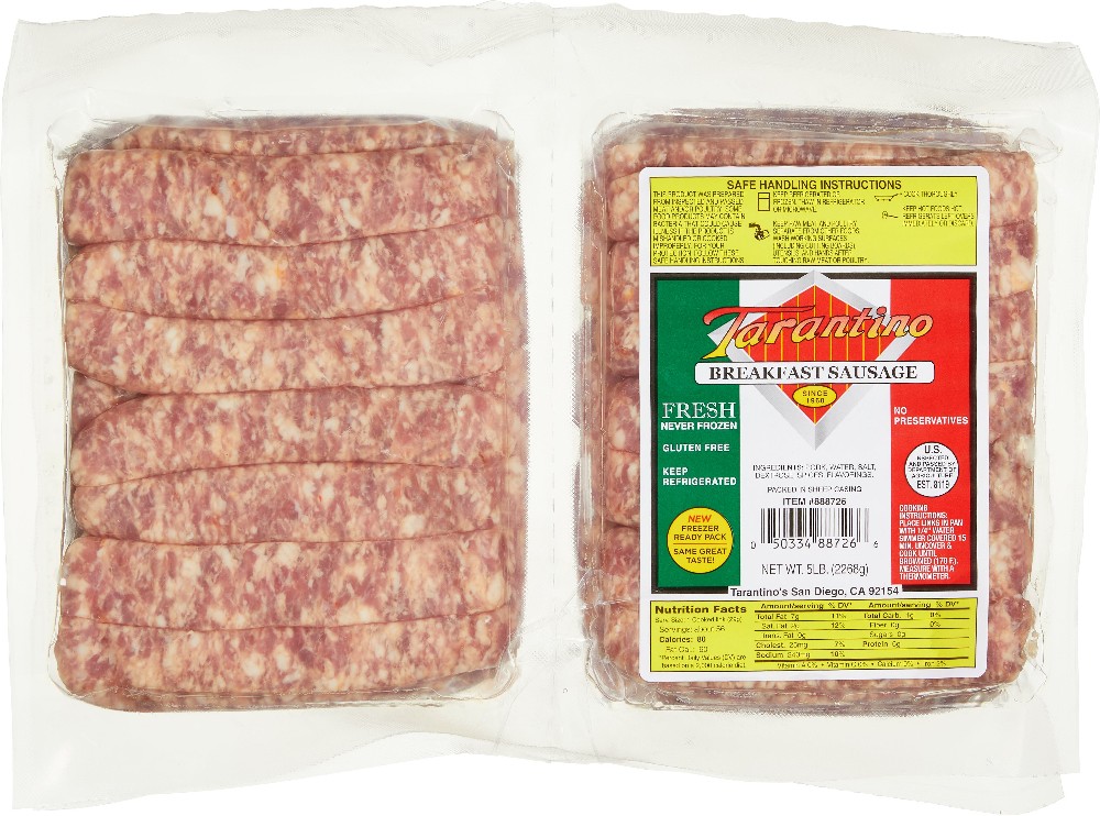 Breakfast Pork Sausage Links, 5 lbs