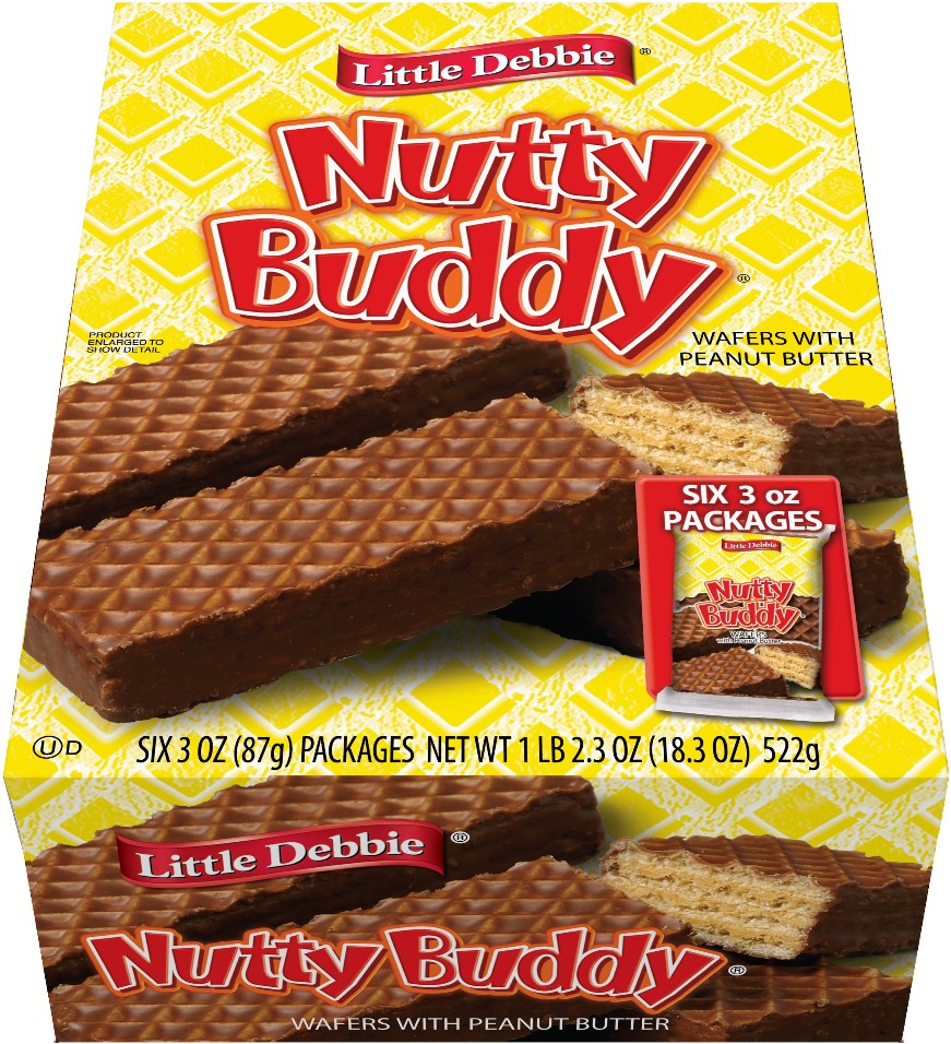 Nutty Buddy Wafers, 3 oz, 6 ct
