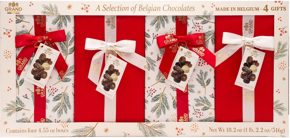 Belgian Chocolate Mini Cube Selection, 4.55 oz, 4 ct