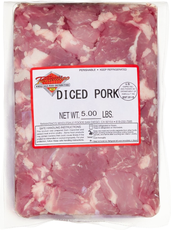 Pork, 1/2" Diced, 5 lbs