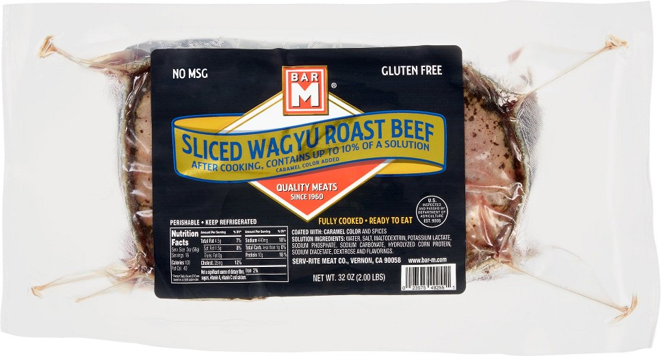 Wagyu Roast Beef, Sliced, 2 lbs
