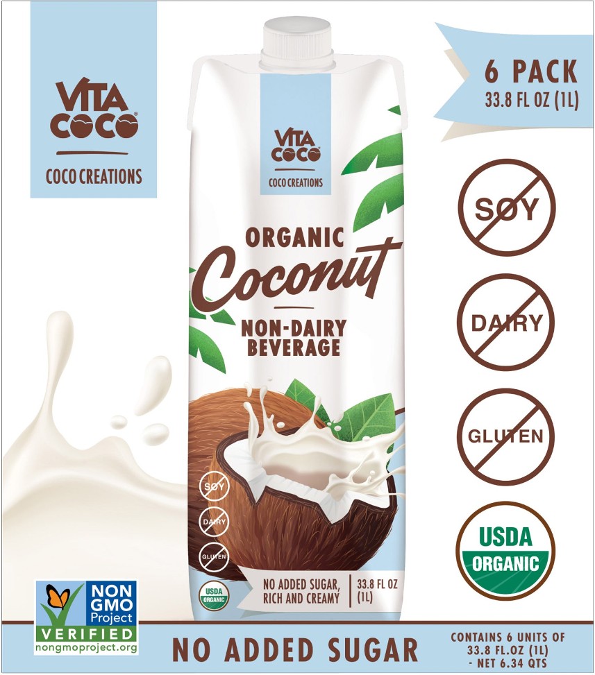 Organic Coconut Non-Dairy Beverage, 33.8 fl oz, 6 ct
