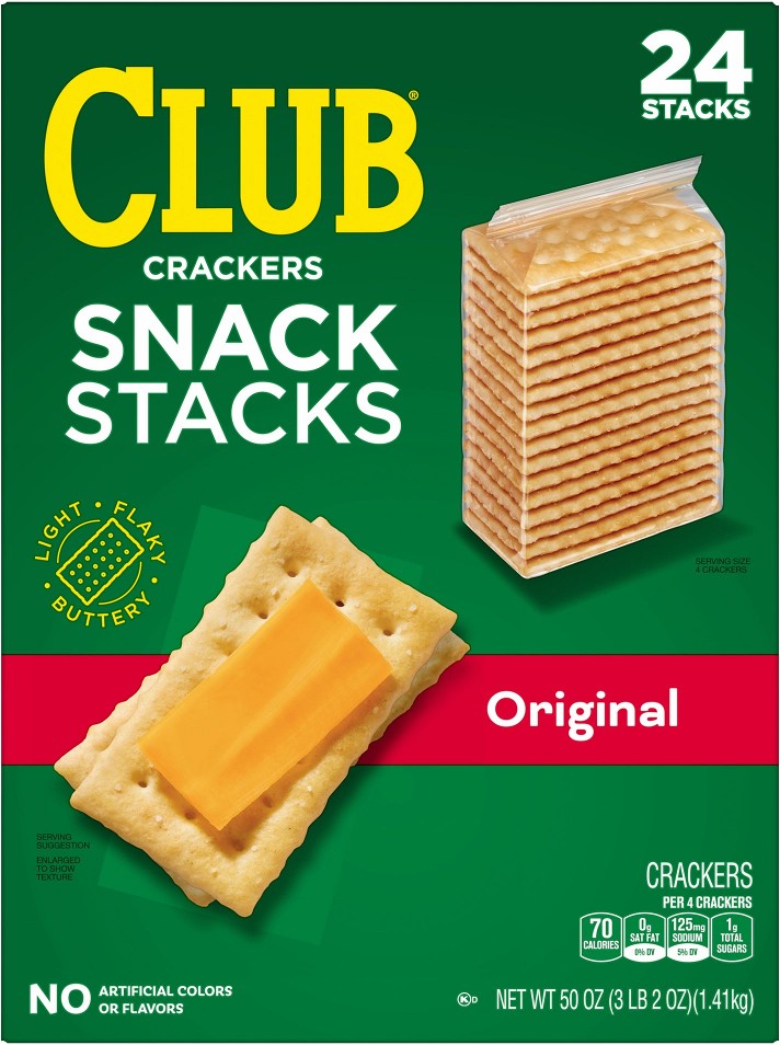 Club Cracker Snack Stacks, Original, 2.08 oz, 24 ct
