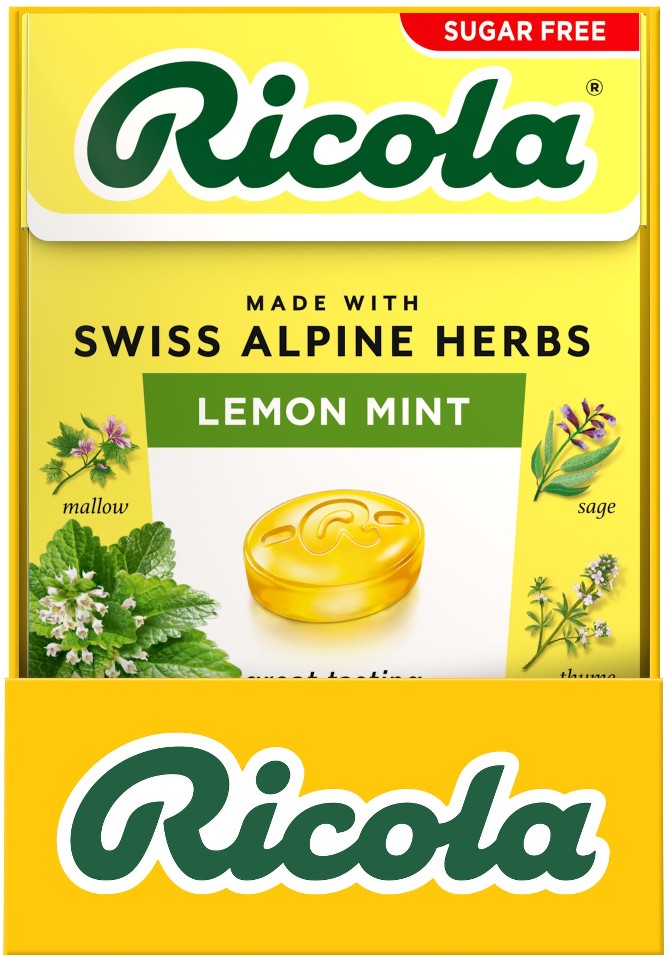 Sugar Free Lemon Mint Throat Drops Box, 18 Drops, 10 ct