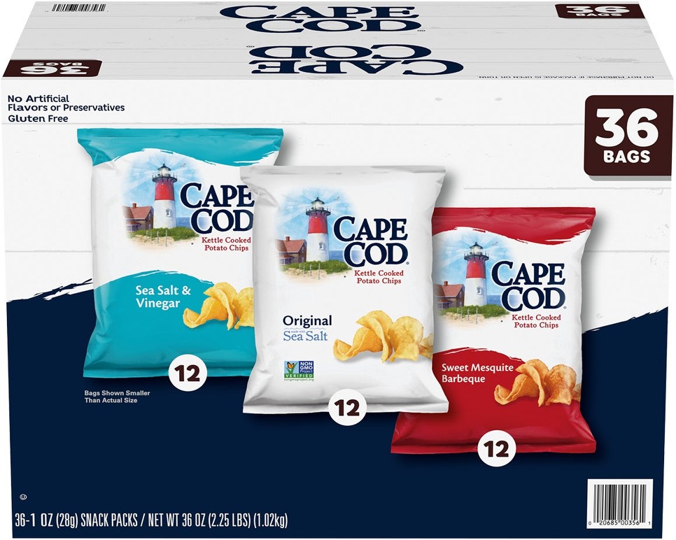 Kettle Cooked Potato Chips, Variety Pack, 1.50 oz, 36 ct