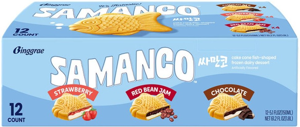 Samanco Frozen Dairy Desserts, Variety Pack, 5.1 oz, 12-count
