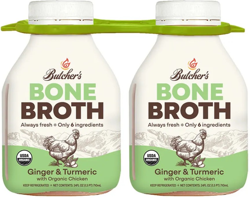 Organic Ginger & Turmeric Chicken Bone Broth, 24 fl oz, 2 count