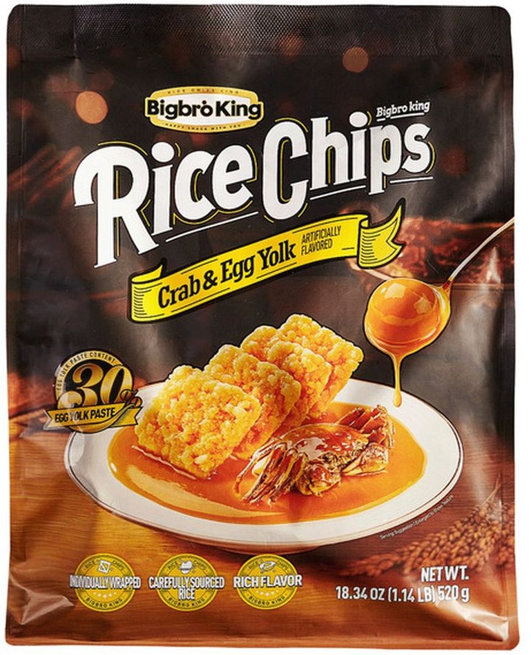 Crab Egg Yolk Rice Chips, 18.34 oz