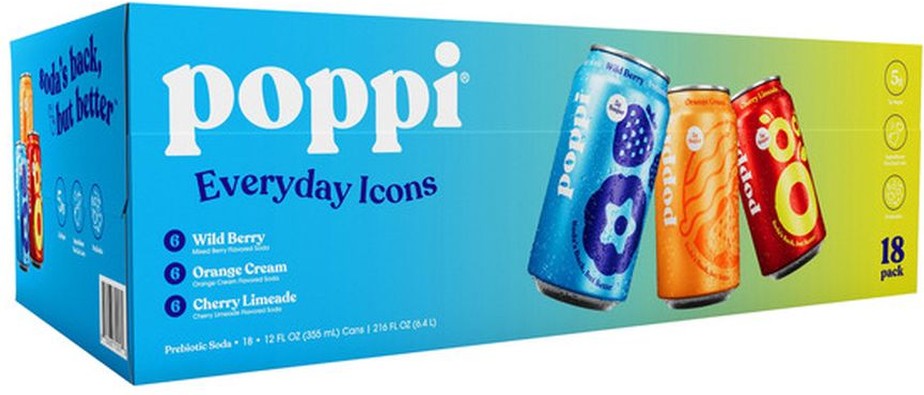 Soda, Everyday Icons Variety Pack, 12 fl oz, 18-count