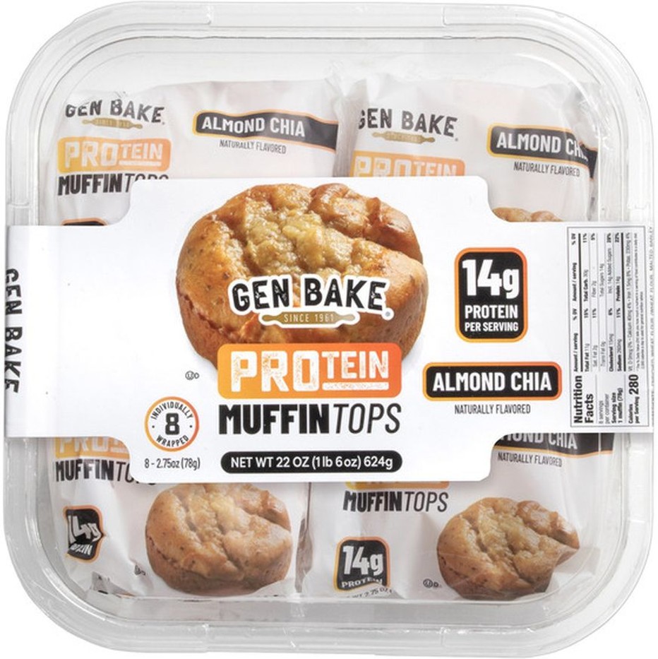 Protein Muffin Tops, Almond Chia, 8-count