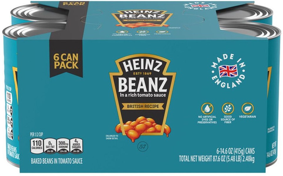 Beans with Tomato Sauce, British Recipe, 14.64 oz, 6-count