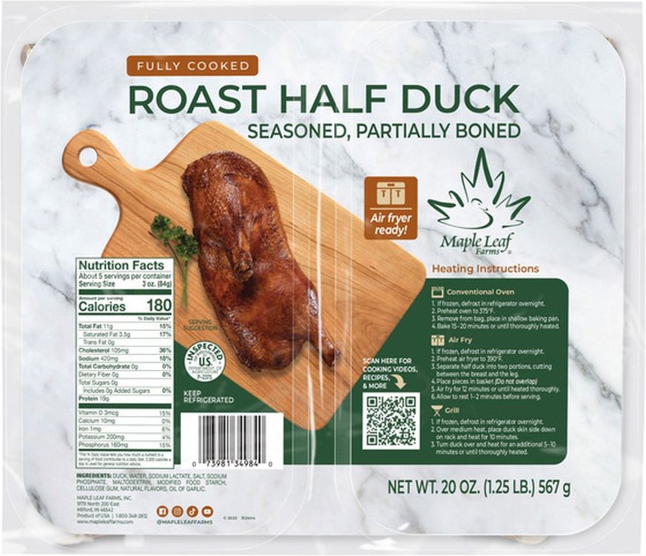 Roasted 1/2 Duck, 10 oz, 2-count