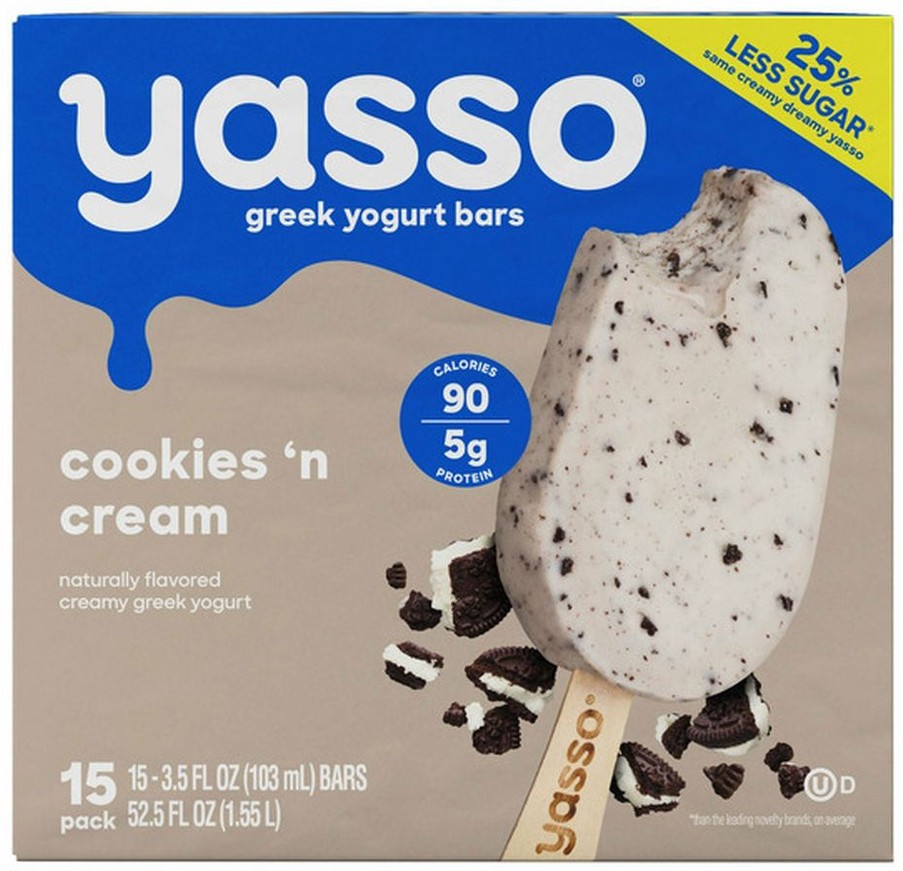 Greek Yogurt Bars Cookies and Cream, 15-count