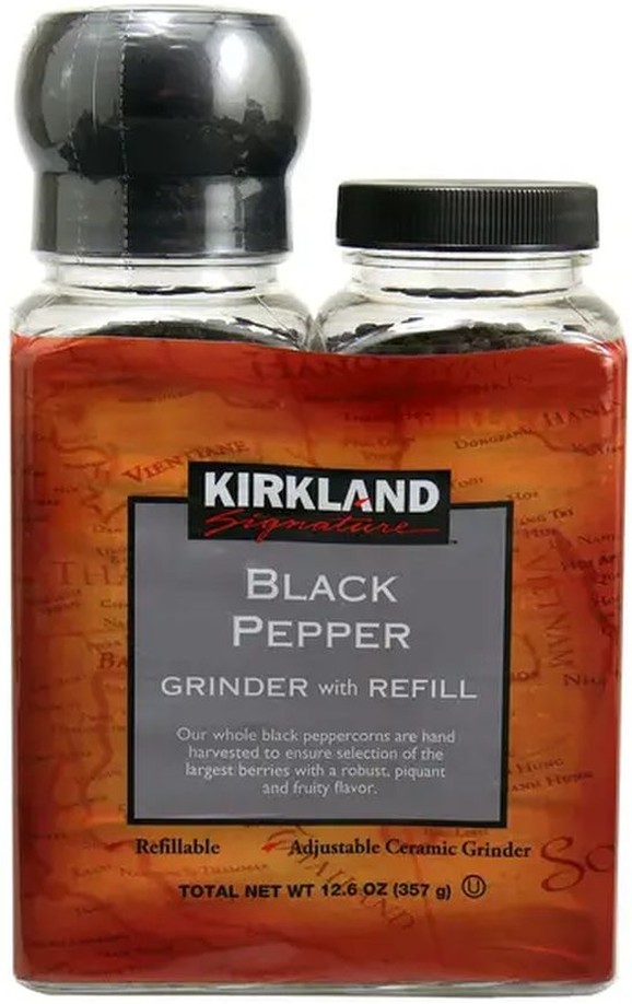 Black Pepper with Grinder, 6.3 oz, 2-Count