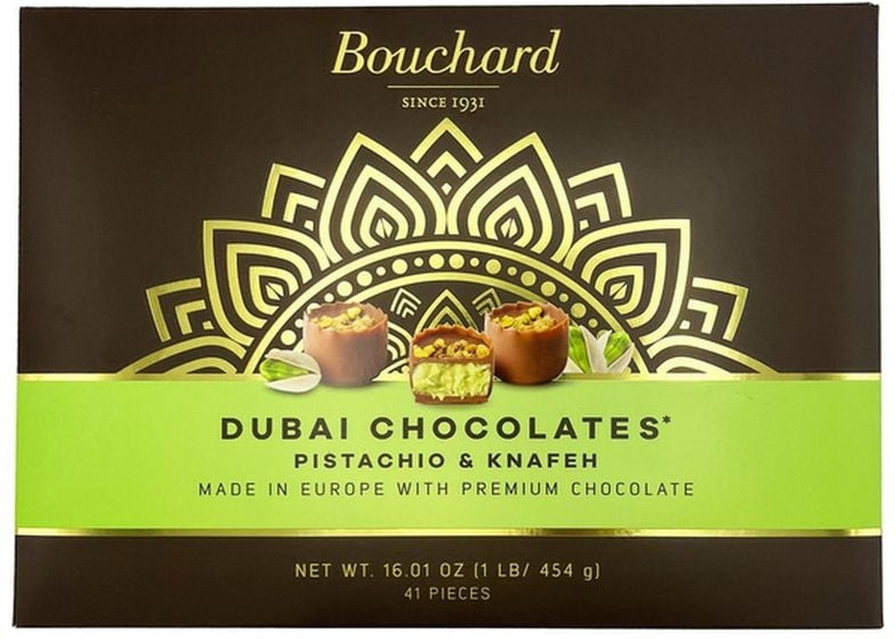 Dubai Pistachio & Knafeh Chocolates, 16 oz, 41 pieces