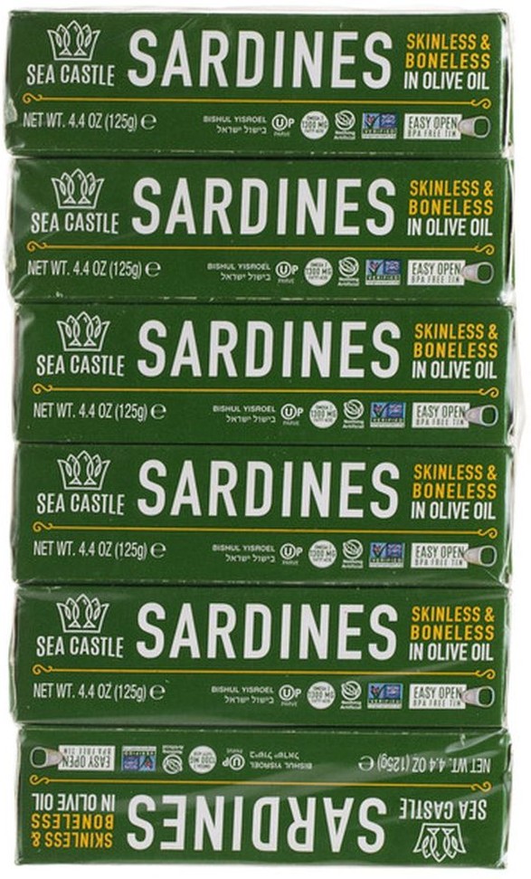 Sardines In Olive Oil, 4.4 oz, 6-count