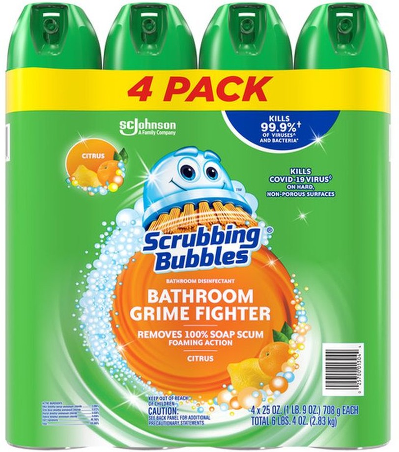 Bathroom Disinfectant, Citrus, 25 fl oz, 4-count