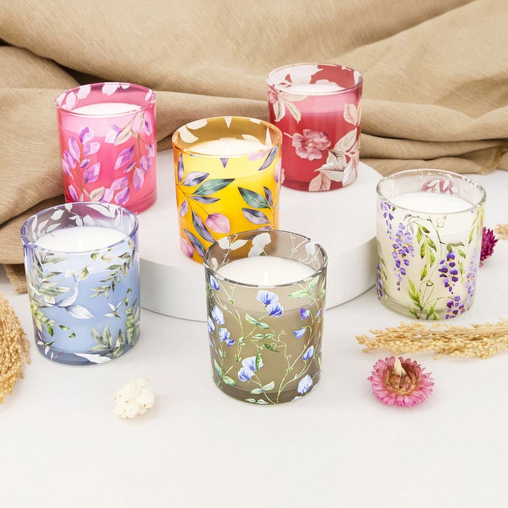 Simply Indulgent 7oz Floral Candle Set, 6-pack