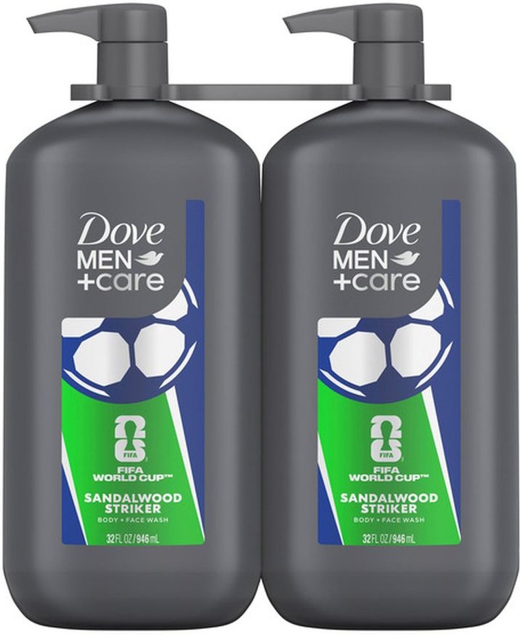 Men +Care Body & Face Wash, 32 fl oz, 2-pack