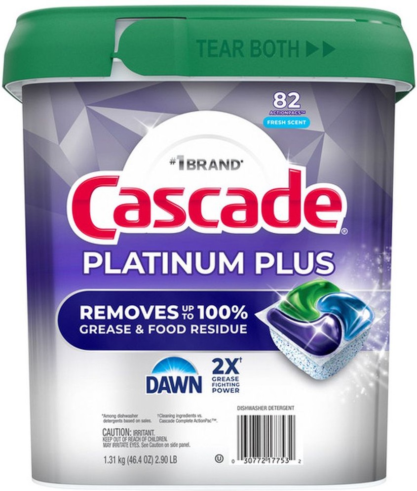 Platinum Plus Dishwasher Detergent ActionPacs, Fresh, 82-count