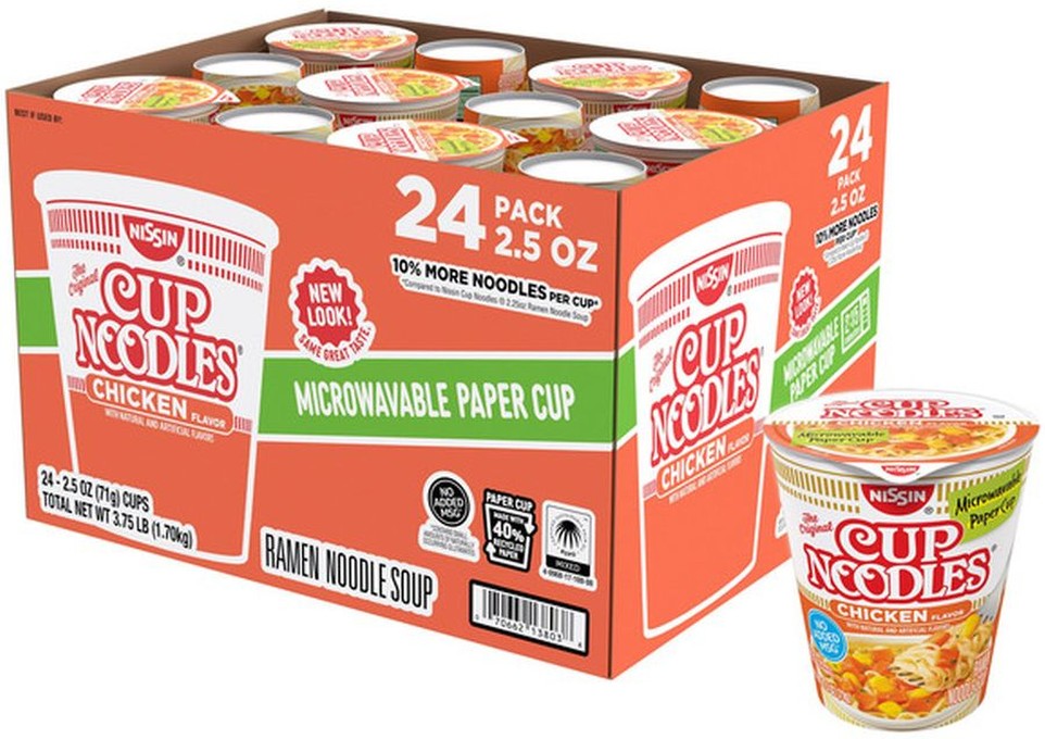 Nissin, Cup Noodles, Chicken, 24-Count