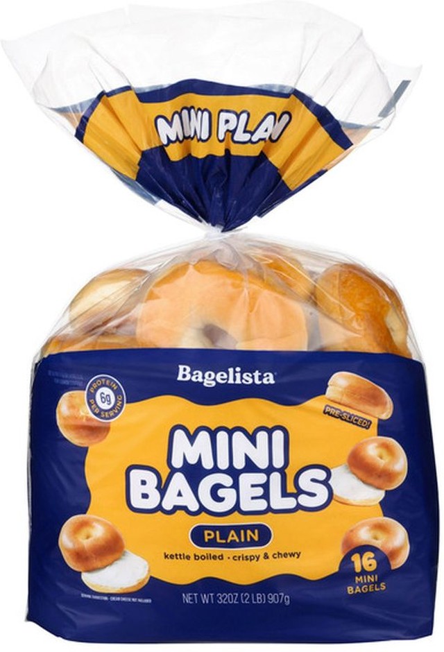 Mini Plain New York Style Bagels, 2 oz, 16-count