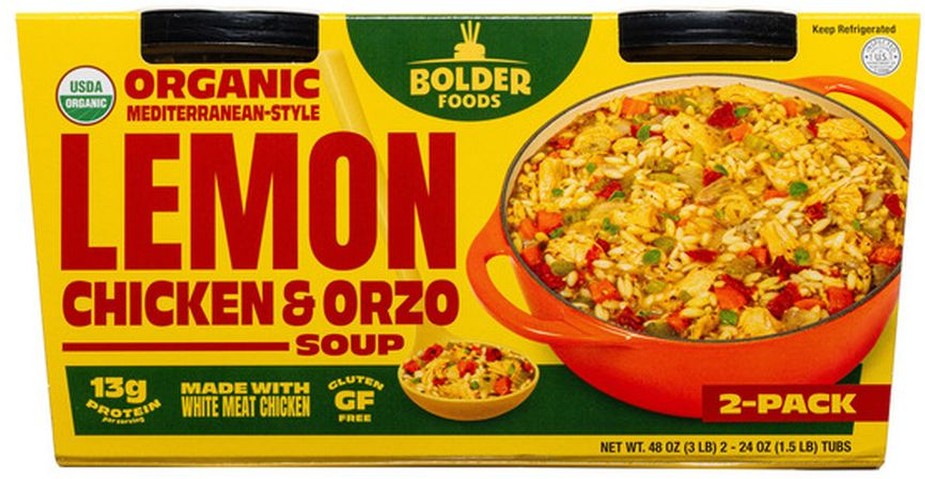 Organic Lemon Chicken & Orzo Soup, 24 oz, 2-count