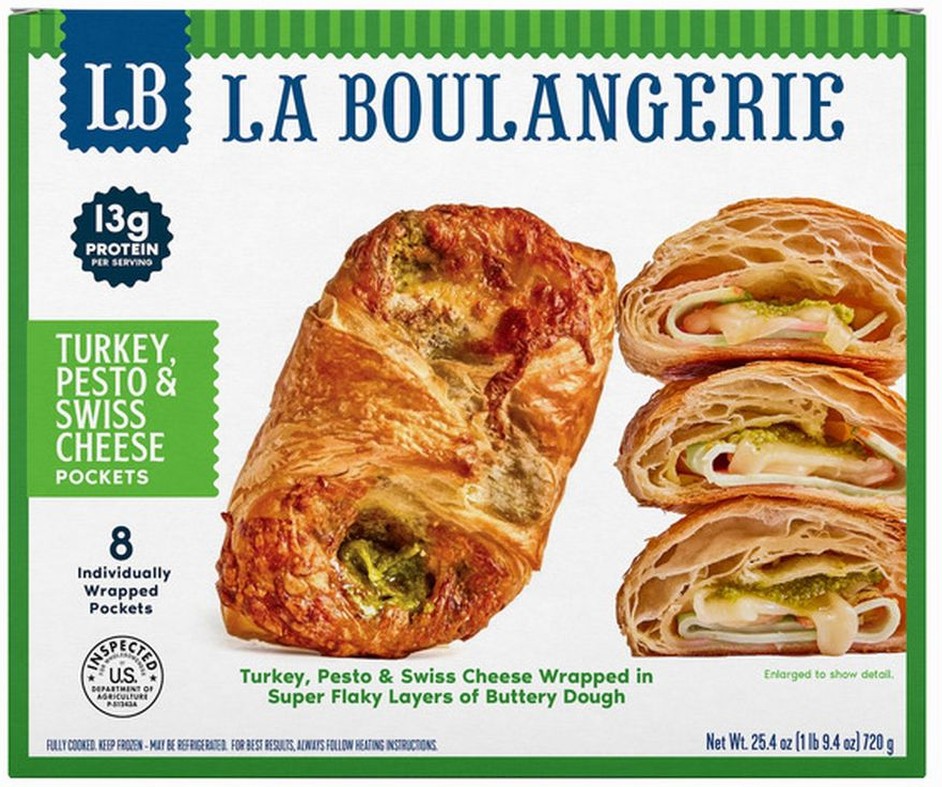 Turkey Pesto & Swiss Cheese Pockets, 3 oz, 8-count