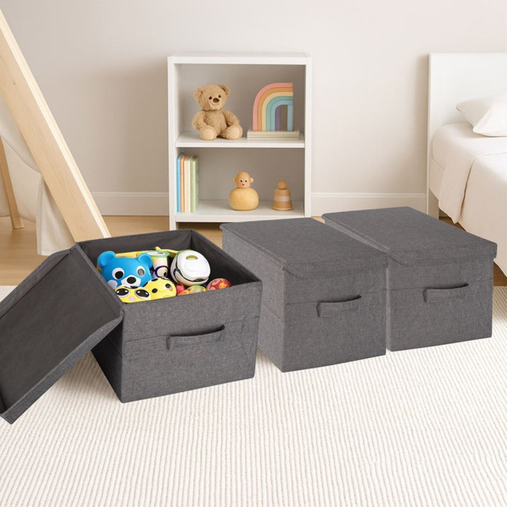 Collapsible Fabric Storage Organizer, 3 Pack