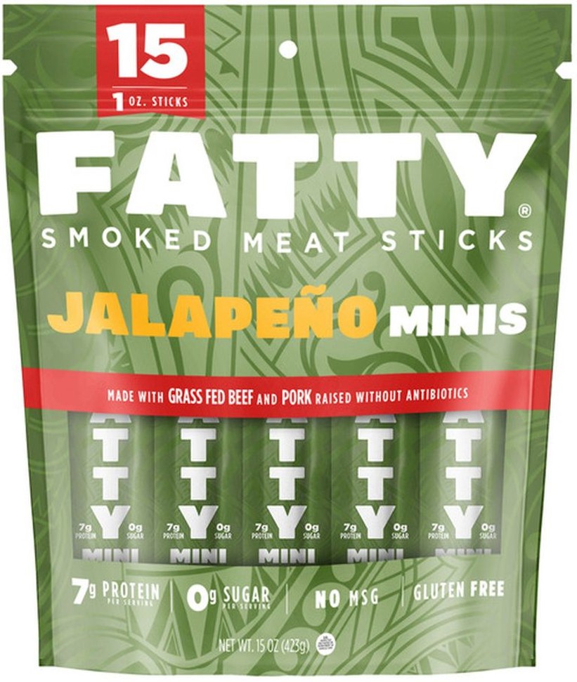 Smoked Meat Sticks Jalapeno Minis, 1 oz, 15-count