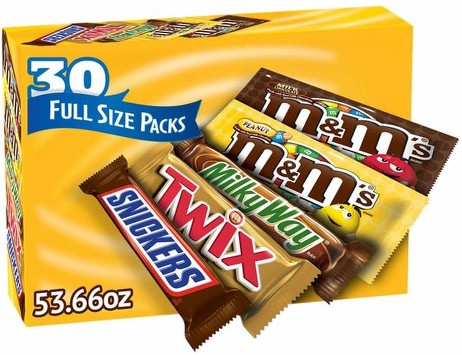 Chocolate Candy Bars Full Size Variety Pack