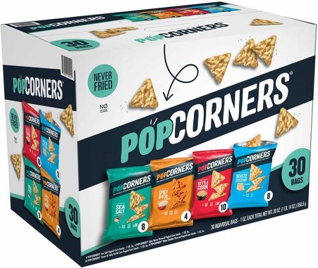 Popped-Corn Snack, Variety Pack, 1 oz, 30 ct