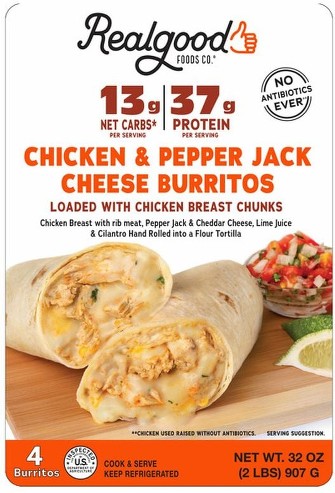 Chicken & Pepperjack Burritos, 32 oz, 4-count