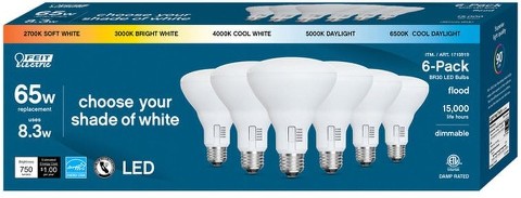 LED 100W Replacement, Dimmable, 6-pack