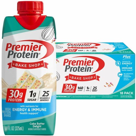 30g Protein PLUS Energy and Immune Support Shakes, Cake Batter, 11 fl oz, 18-pack