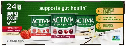 Activia Variety Pack, 4 oz, 24-count