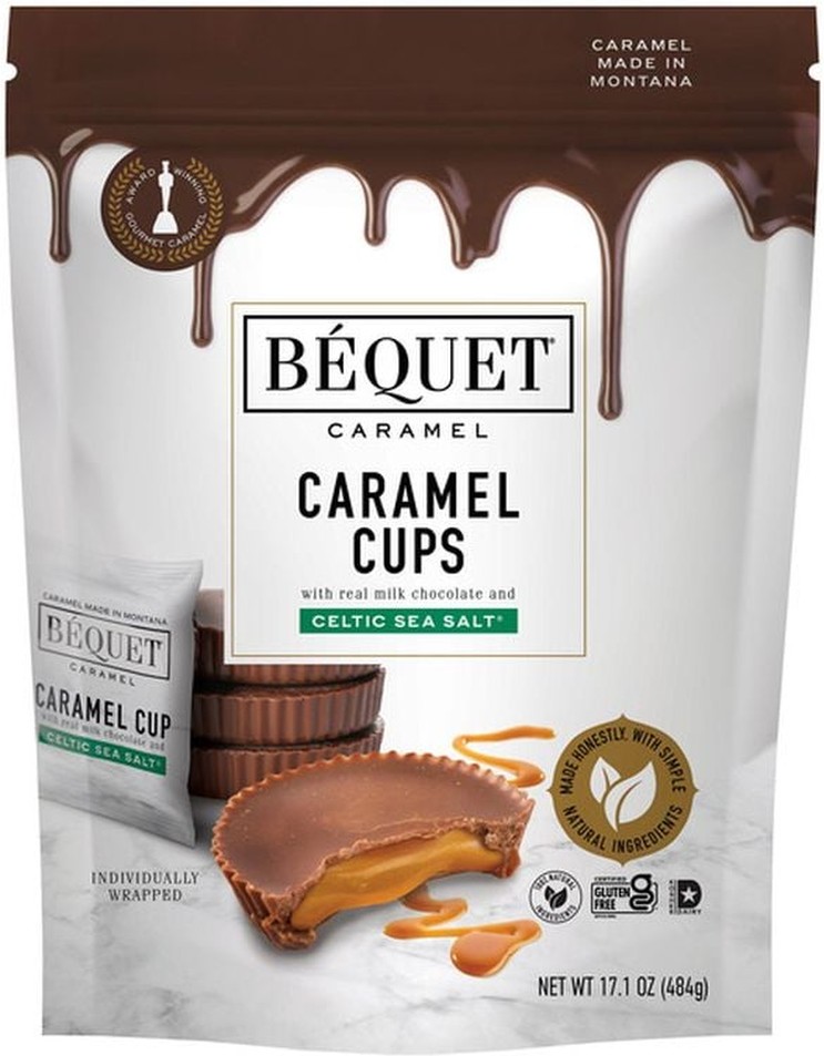 Caramel Cups with Milk Chocolate and Sea Salt, 17.1 oz