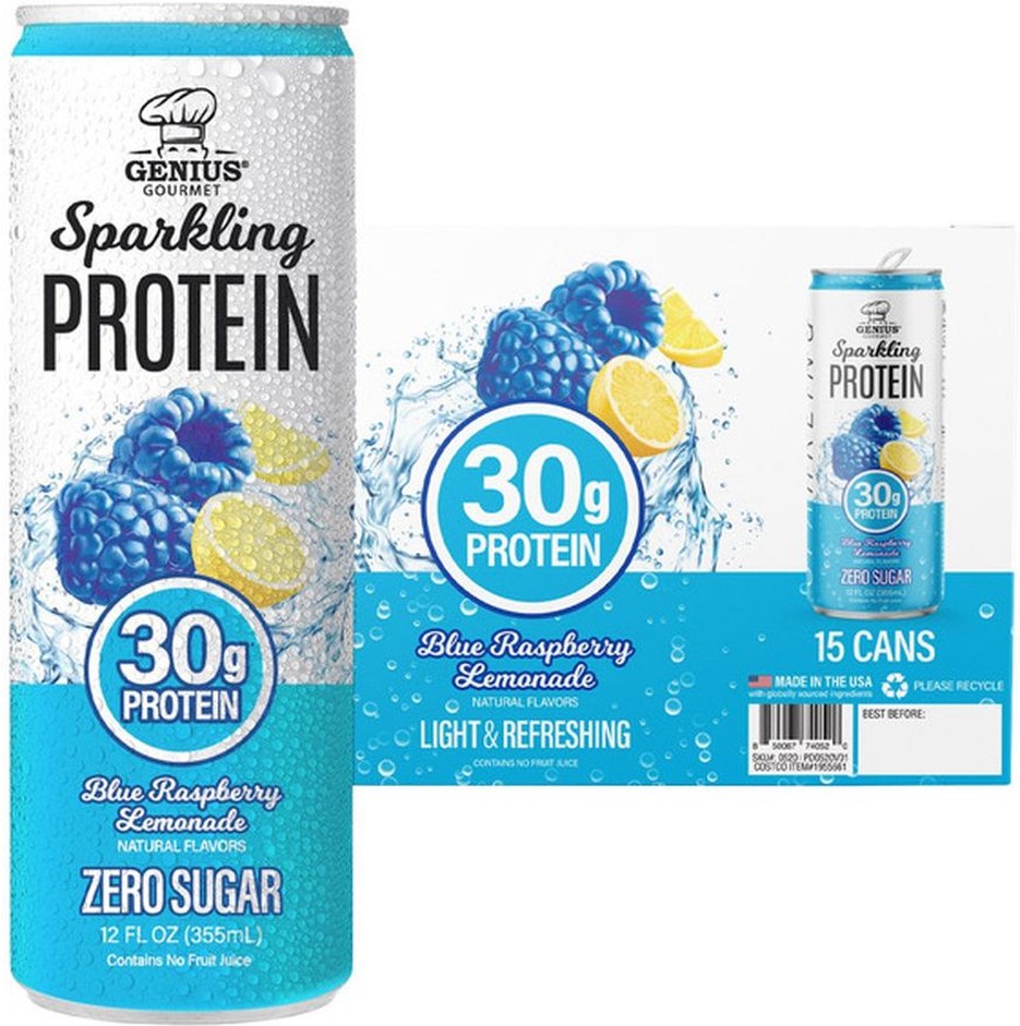 Sparkling Clear 30g Protein, Blue Raspberry Lemonade, 12 fl oz, 15-pack