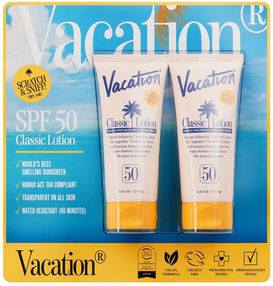 Classic Lotion, SPF 50, 6 fl oz Duo and Air Freshener