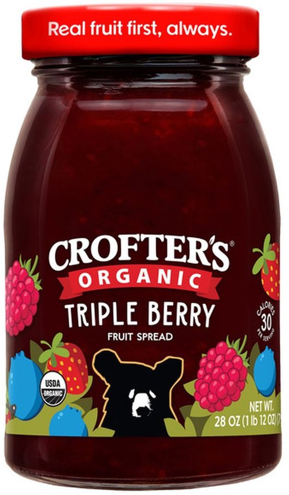 Organic Triple Berry Spread, 28 oz
