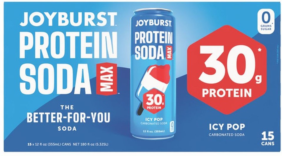 30g Protein Soda, Icy Pop, 12 fl oz, 15-pack
