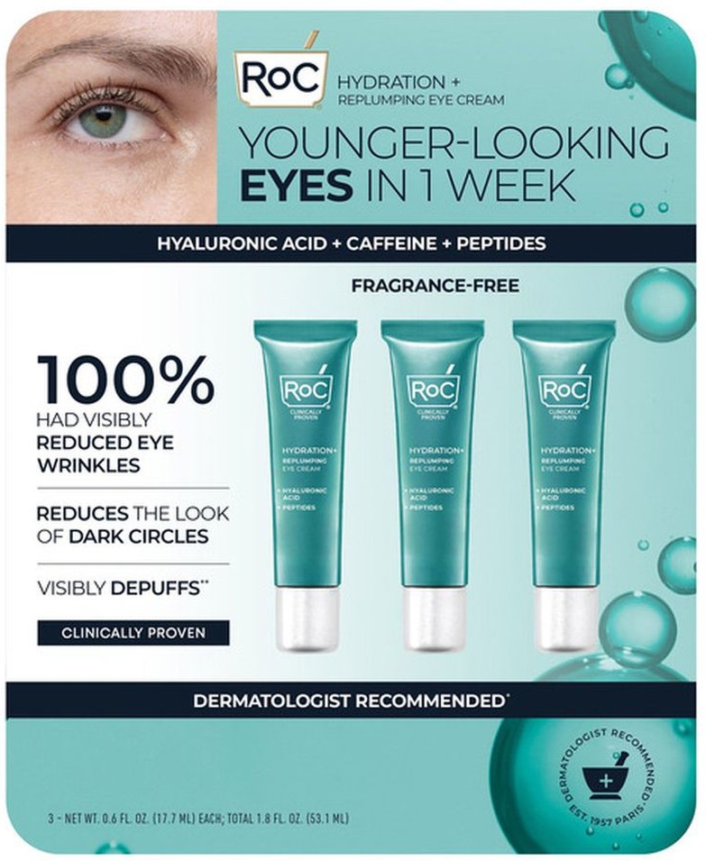 Hydrate and Plump Eye Cream, 0.6 oz 3-pack