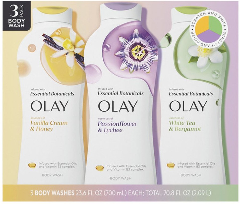 Essential Botanical Body Wash, 23.6 fl oz, 3-pack