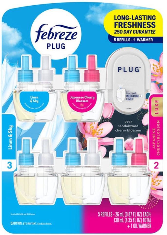 Plug Starter Kit, 1 Warmer + 5 Refills, Assorted Scents