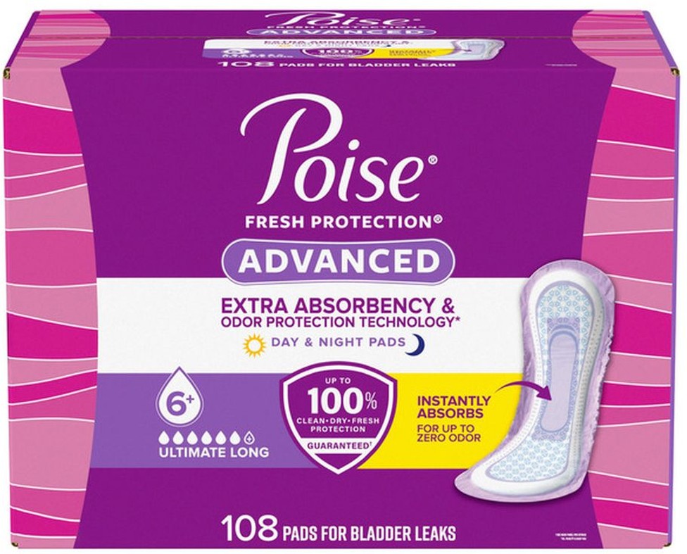 Advanced Ultimate Absorbency Long Pads, 108-count