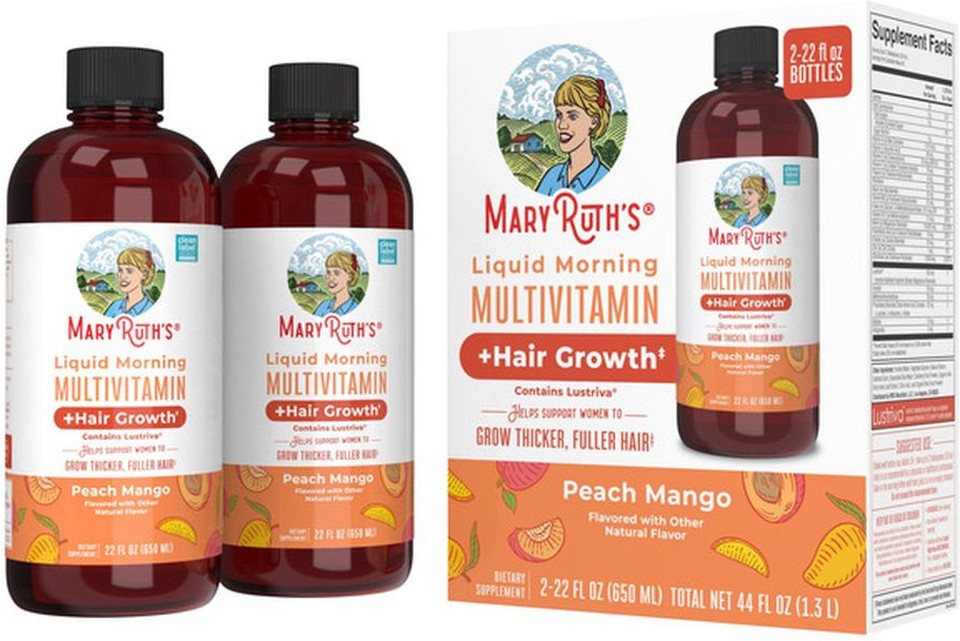 Morning Multivitamin Hair Growth Peach Mango 22 Fl Oz 2Pack