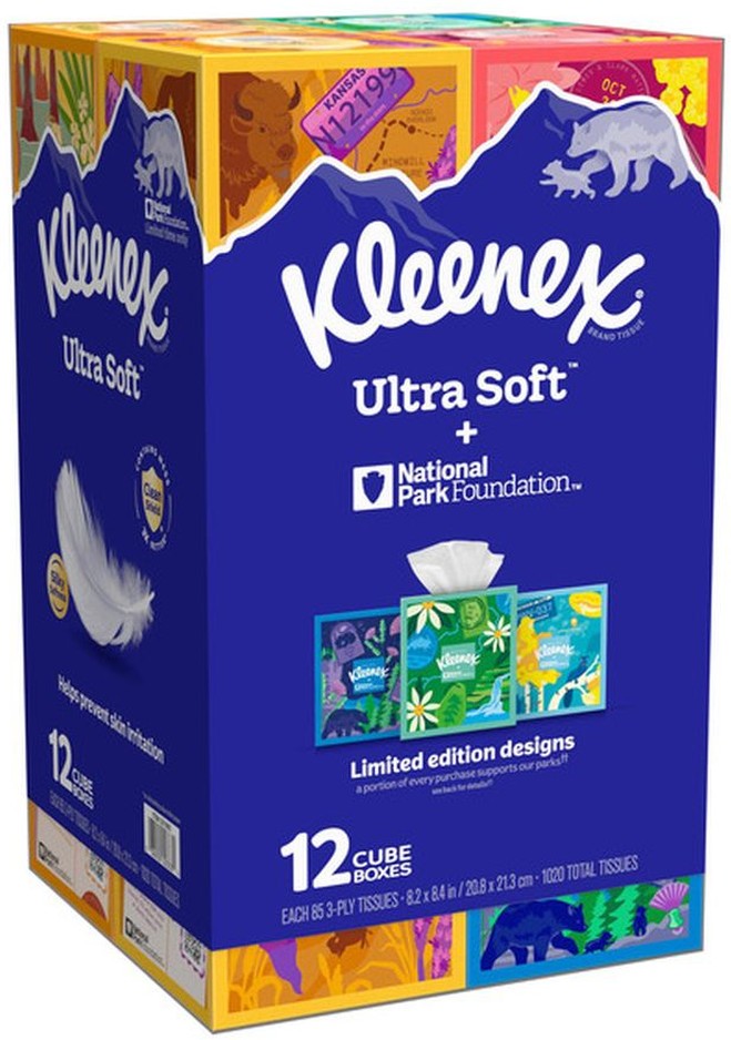 Ultra Soft Facial Tissue, 3-Ply, 85-count, 12-pack