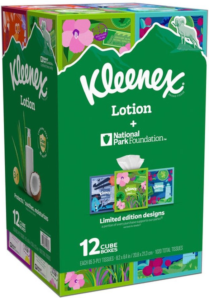 Soothing Lotion Facial Tissue, 3-Ply, 85-count, 12-pack